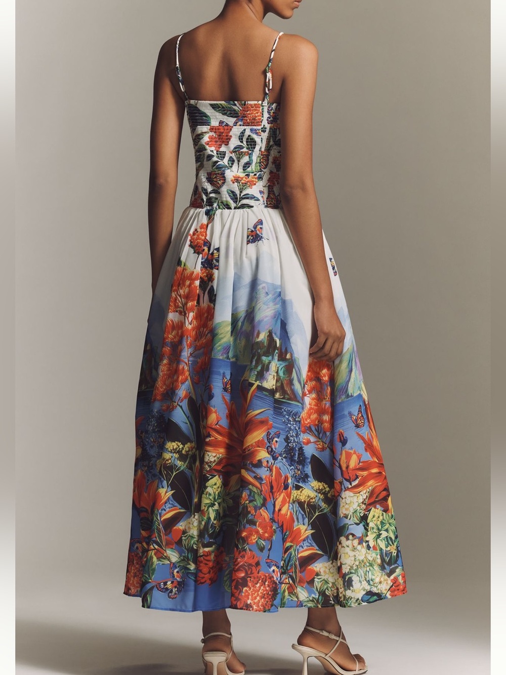 ✨Anthropologie Muse Basque Waist Midi Dress Sleeveless Sweetheart New Large - Picture 3 of 14